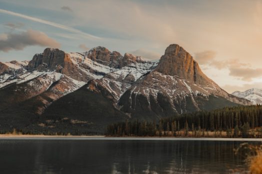 Banff Mountains in winter