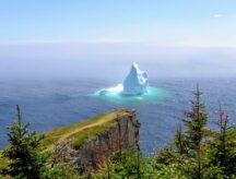 Iceberg off the coast of Newfoundland in summer