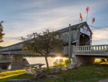 Hartland covered bridge in New Brunswick