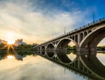 Bridge over river in Saskatoon