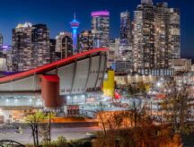 Downtown Calgary at night