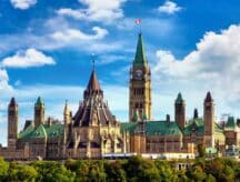 A picture of the Canadian parliament.