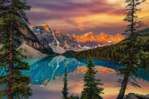 View of Lake Louise in Banff National Park.