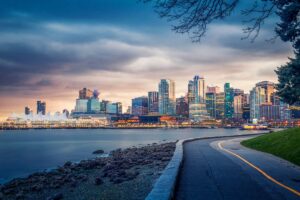 A cityscape of Vancouver.